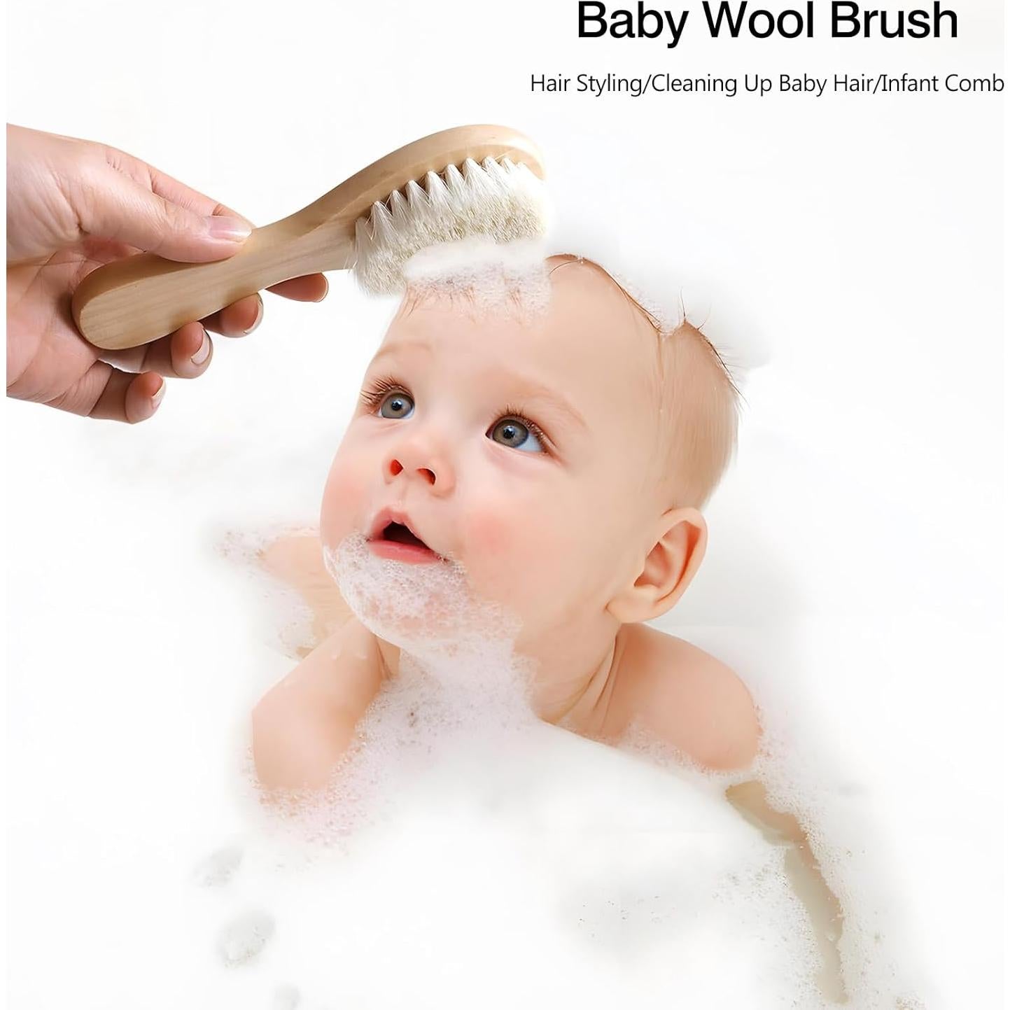 Paquete de 2 Cepillos para Bebé Kootinn con Mango de Madera