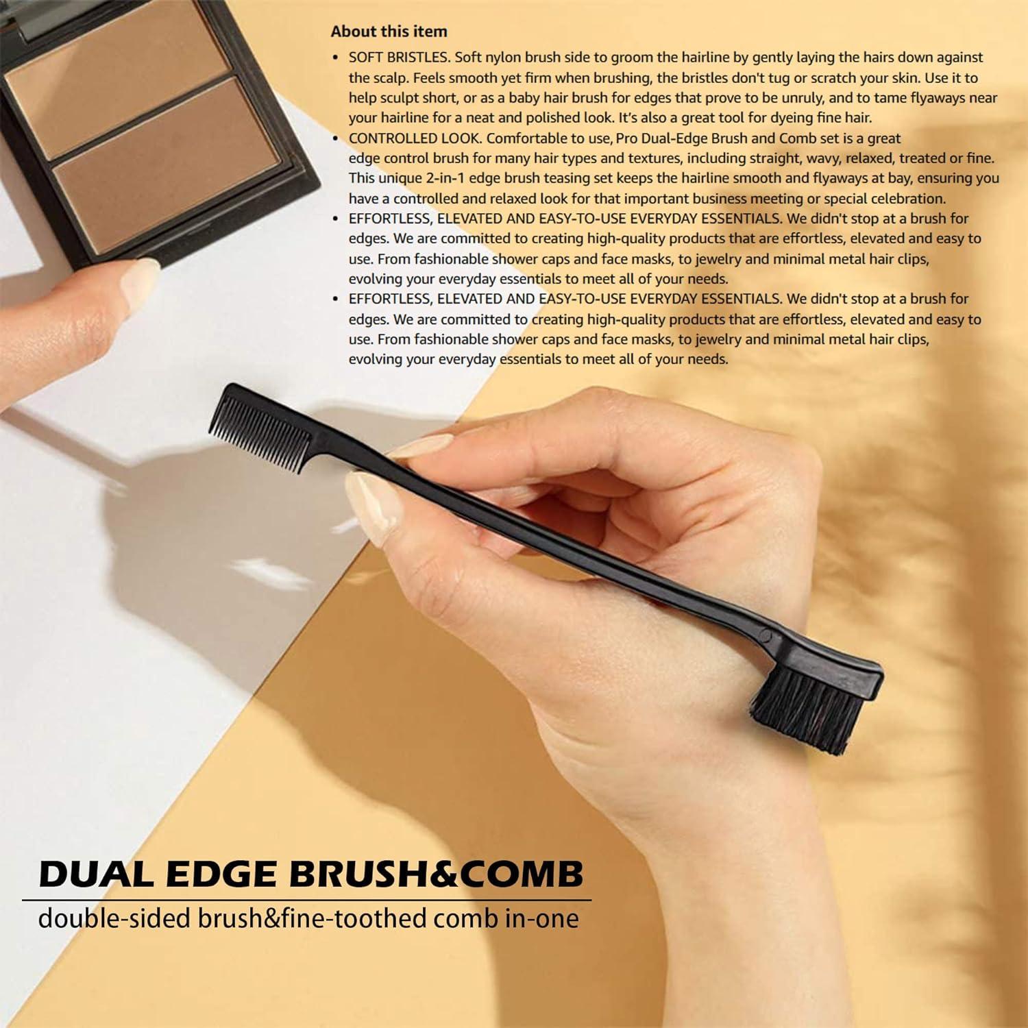 Paquete de Cepillo y Peine Doble Cara Soft 'N Style Negro