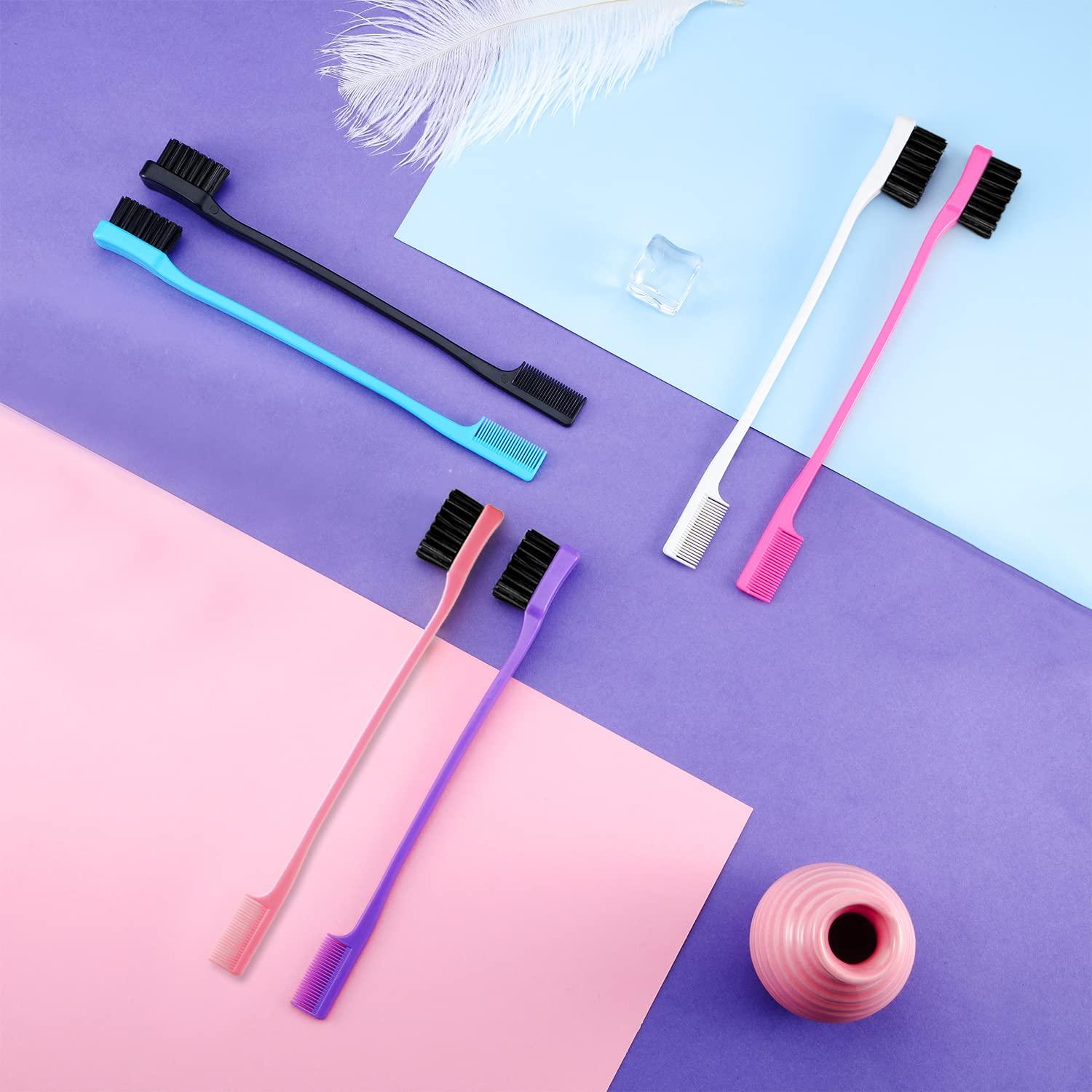 Yaomiao 12 Cepillos de Bordes para Cabello y Cejas - Colores Aleatorios