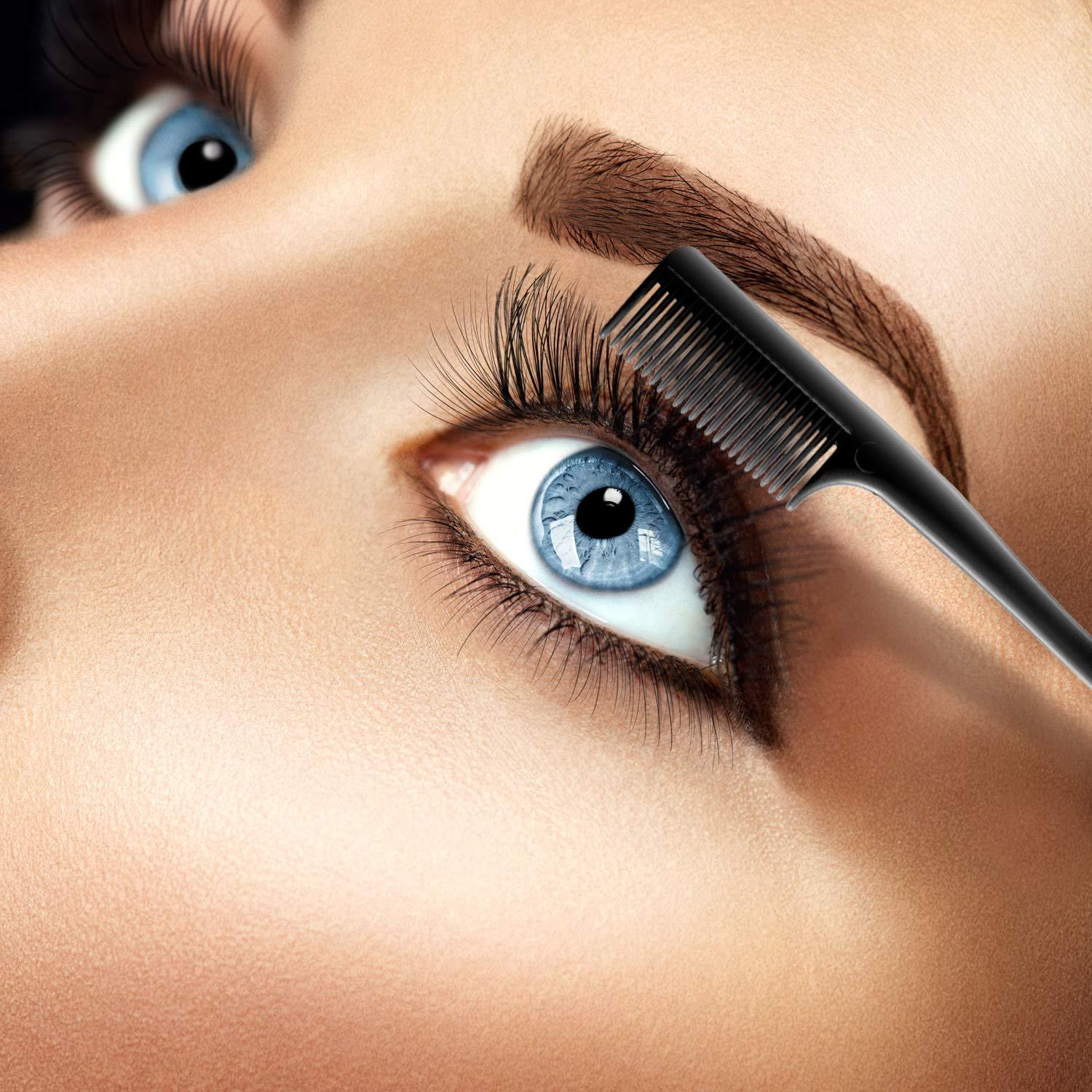 Yaomiao 12 Cepillos de Bordes para Cabello y Cejas - Colores Aleatorios