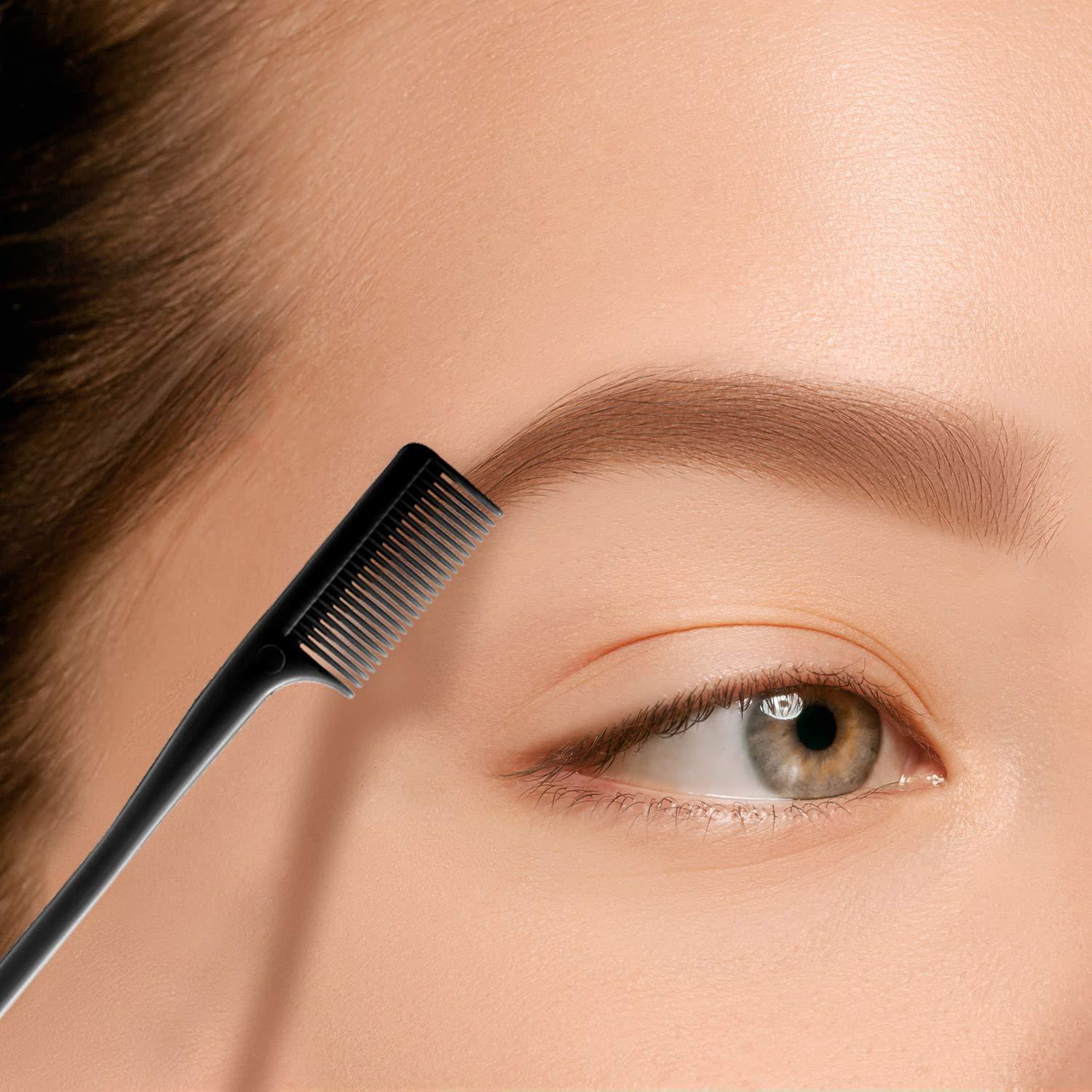 Yaomiao 12 Cepillos de Bordes para Cabello y Cejas - Colores Aleatorios