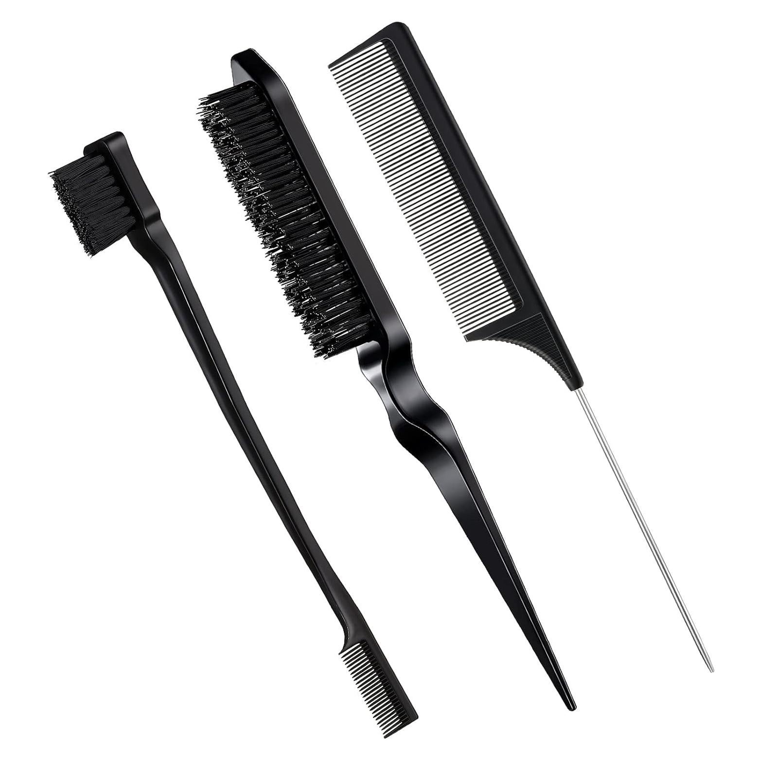 Set de 3 Cepillos y Peines para Cabello Geiserailie - Negro