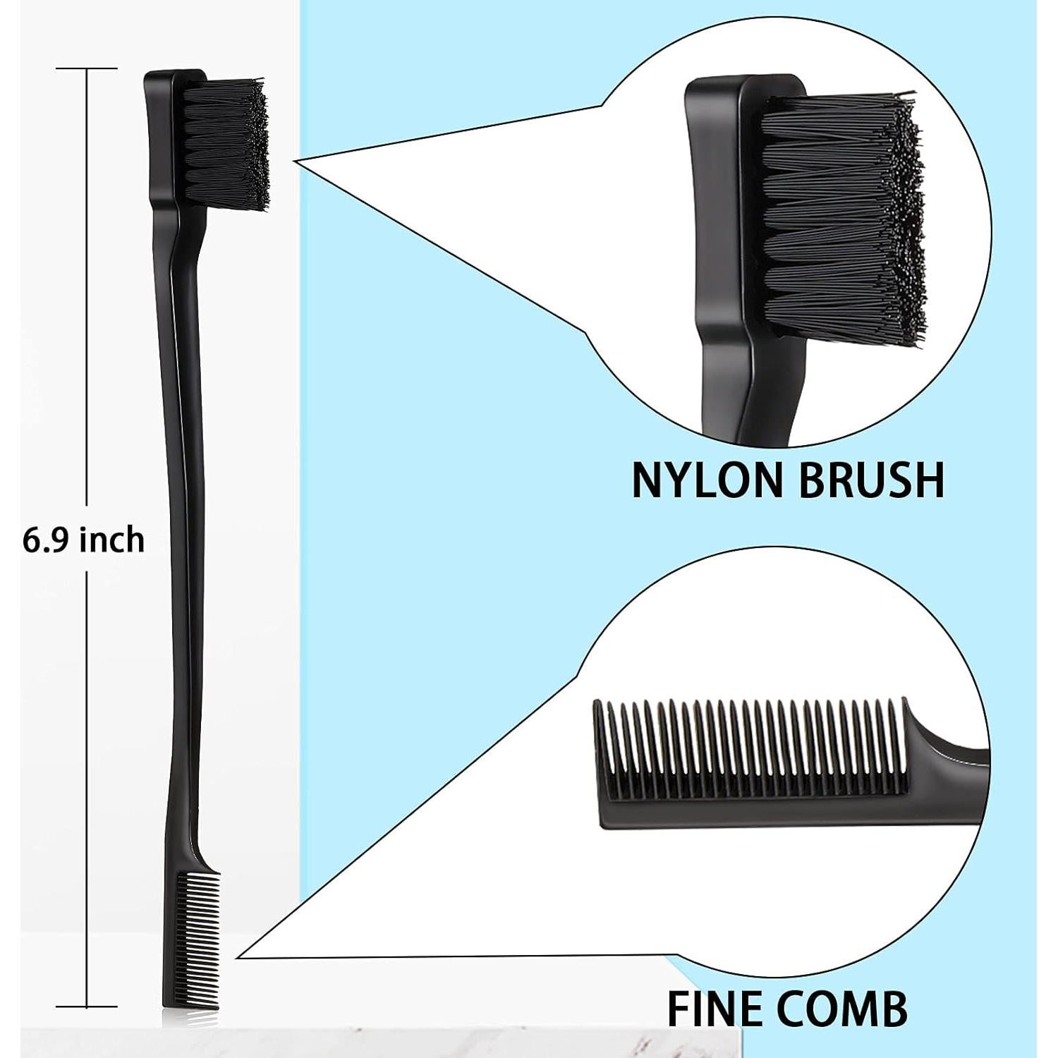 Set de 3 Cepillos y Peines para Cabello Geiserailie - Negro