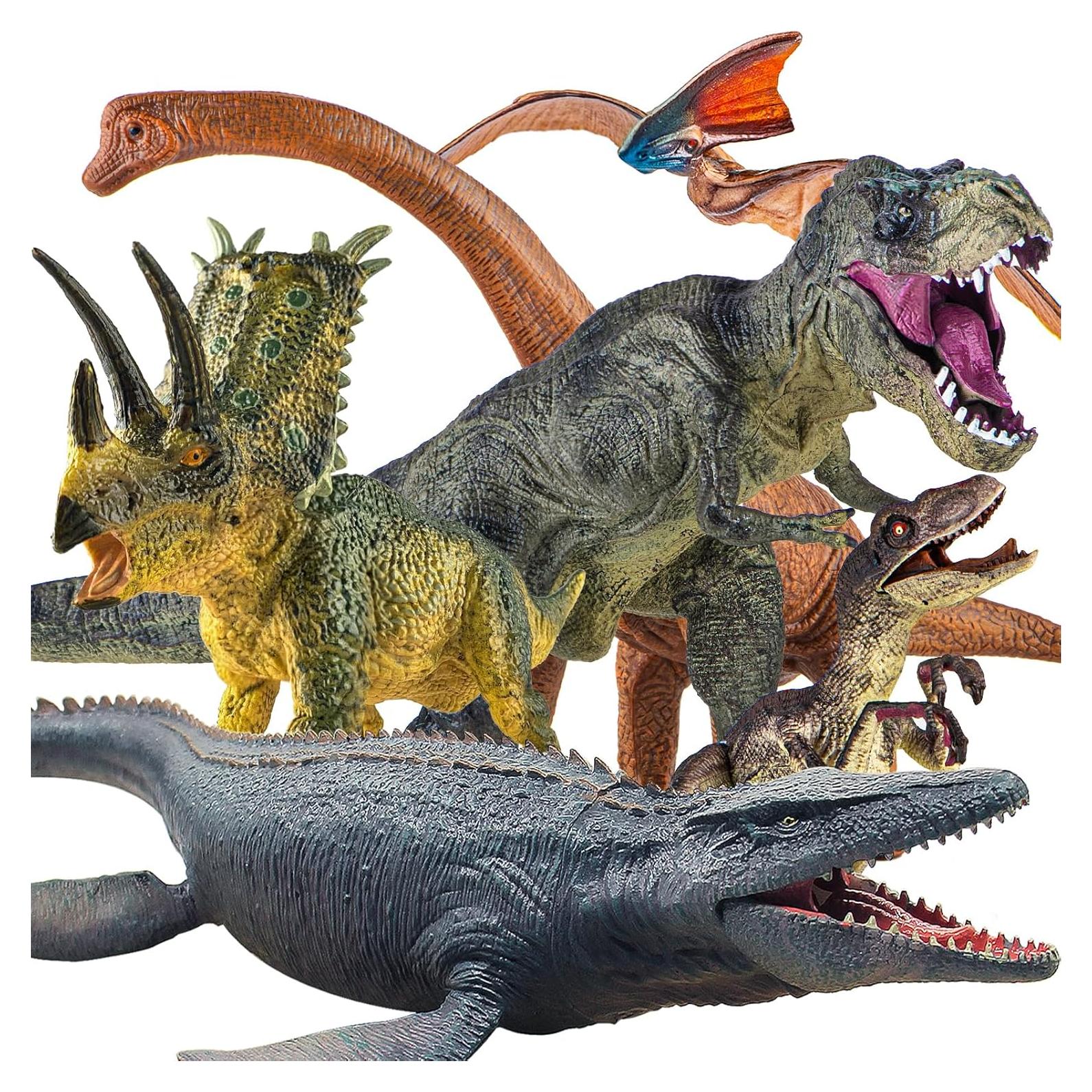 Juego de Juguetes de Dinosaurios Jumbo Lavesom 6 Piezas 23-41 cm
