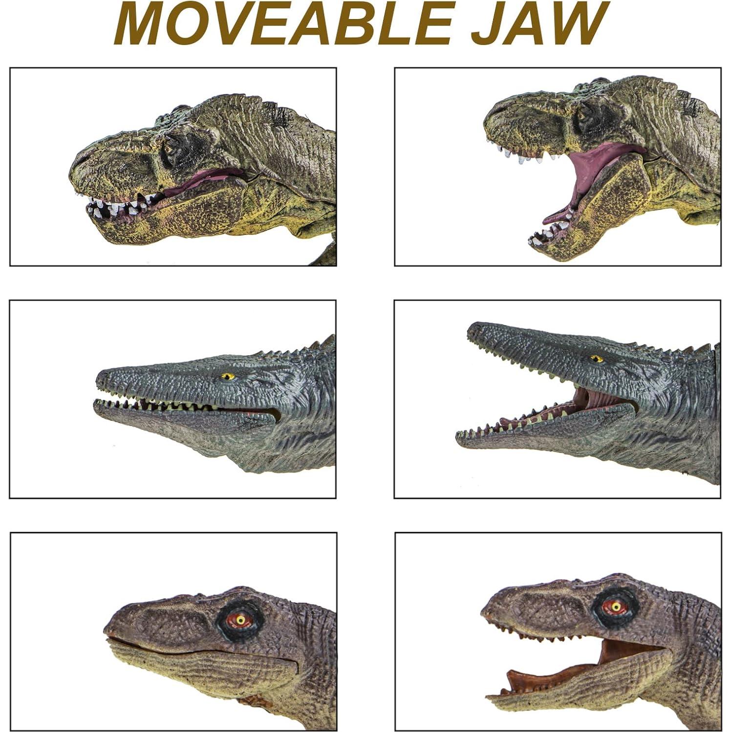 Juego de Juguetes de Dinosaurios Jumbo Lavesom 6 Piezas 23-41 cm