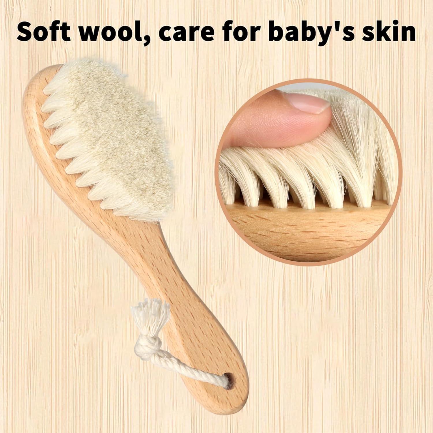 Kit de Cuidado para Bebés Esonto - 5 Piezas Madera Natural