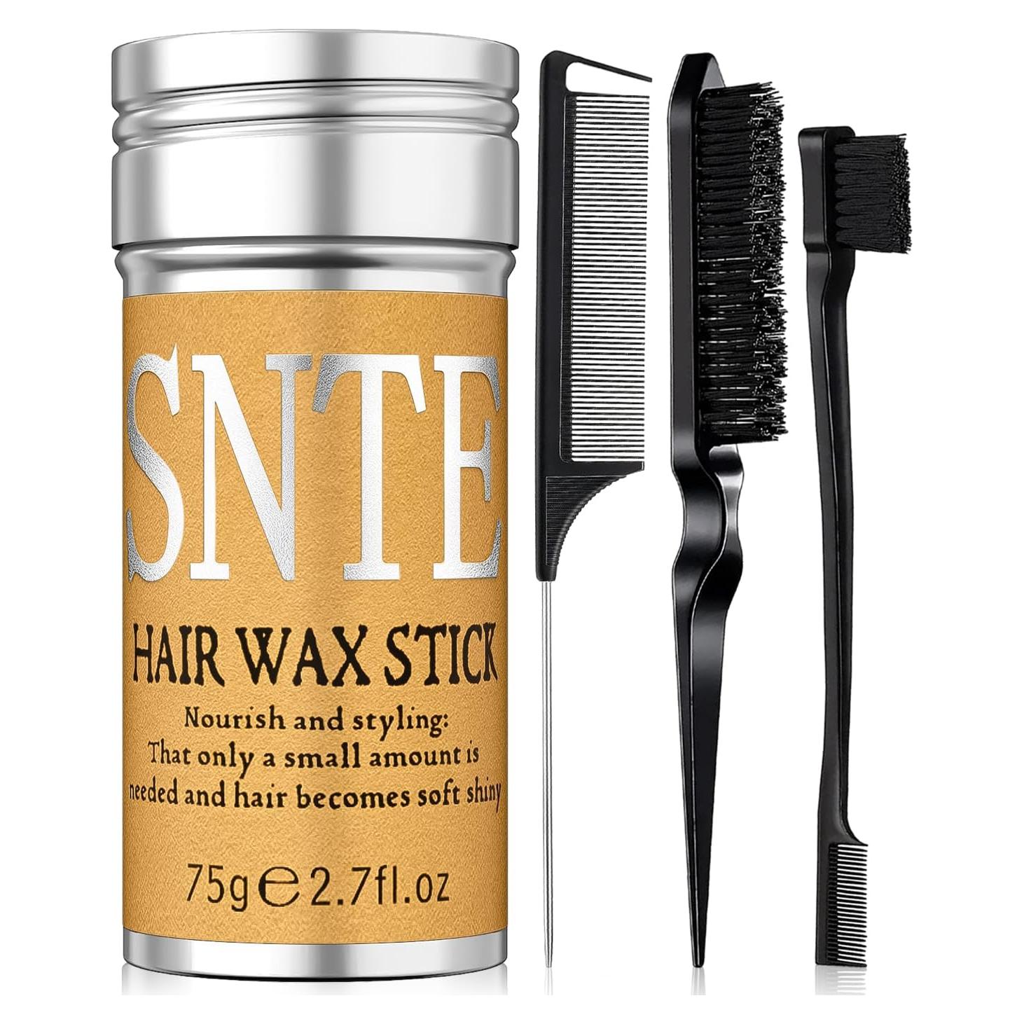 Juego de Cepillos y Cera para el Cabello Samnyte - 4 Piezas