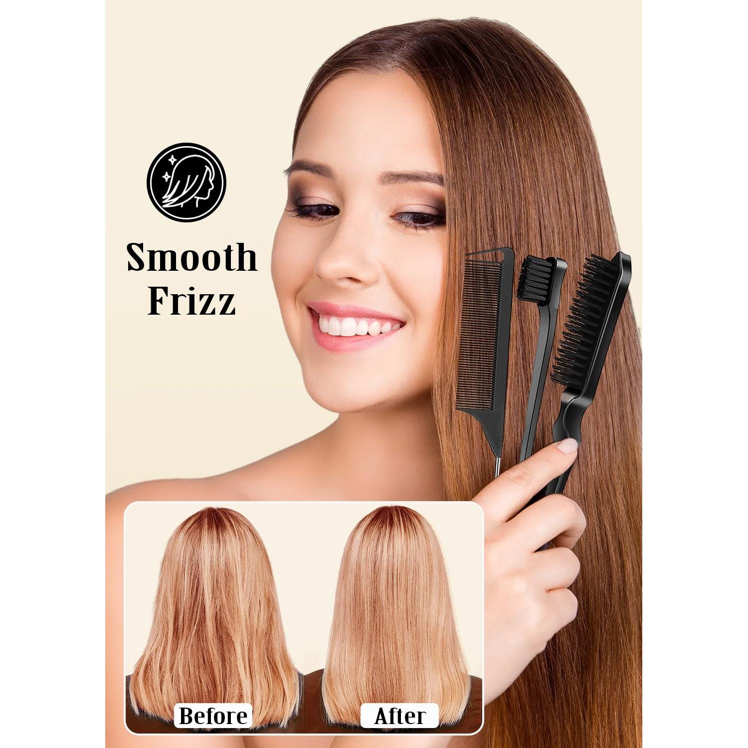 Juego de Cepillos y Cera para el Cabello Samnyte - 4 Piezas