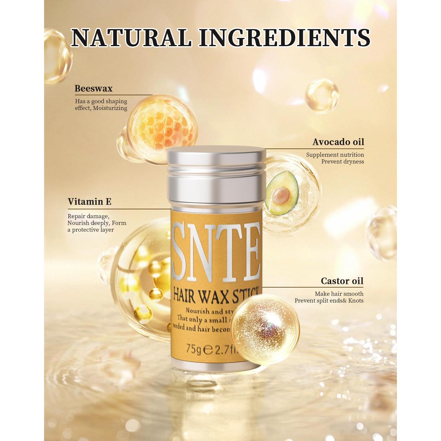 Juego de Cepillos y Cera para el Cabello Samnyte - 4 Piezas