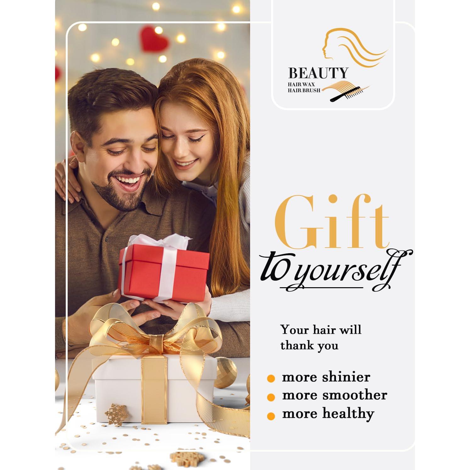 Juego de Cepillos y Cera para el Cabello Samnyte - 4 Piezas