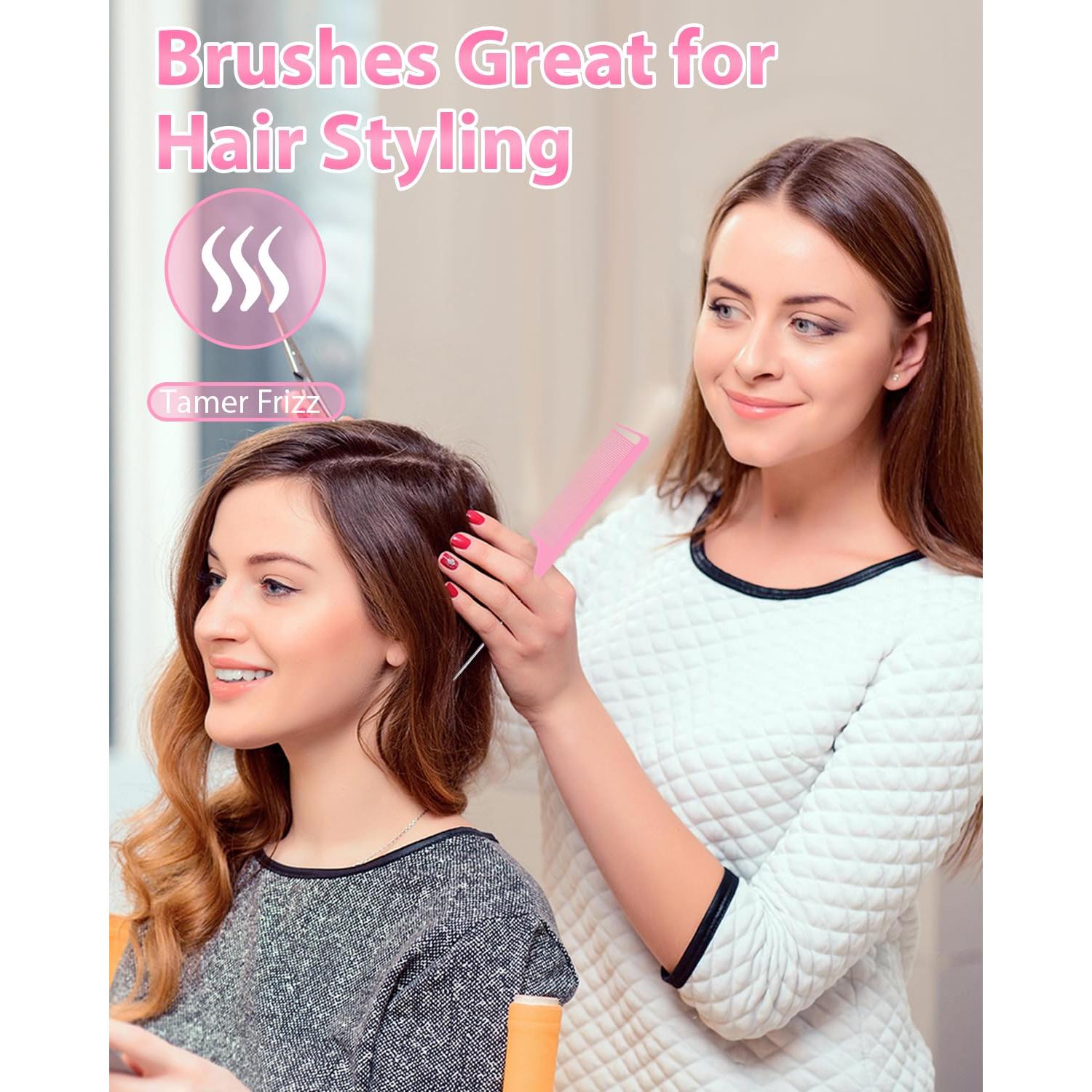 Juego de Cepillos y Peines para Cabello Slick Back - 3 Piezas