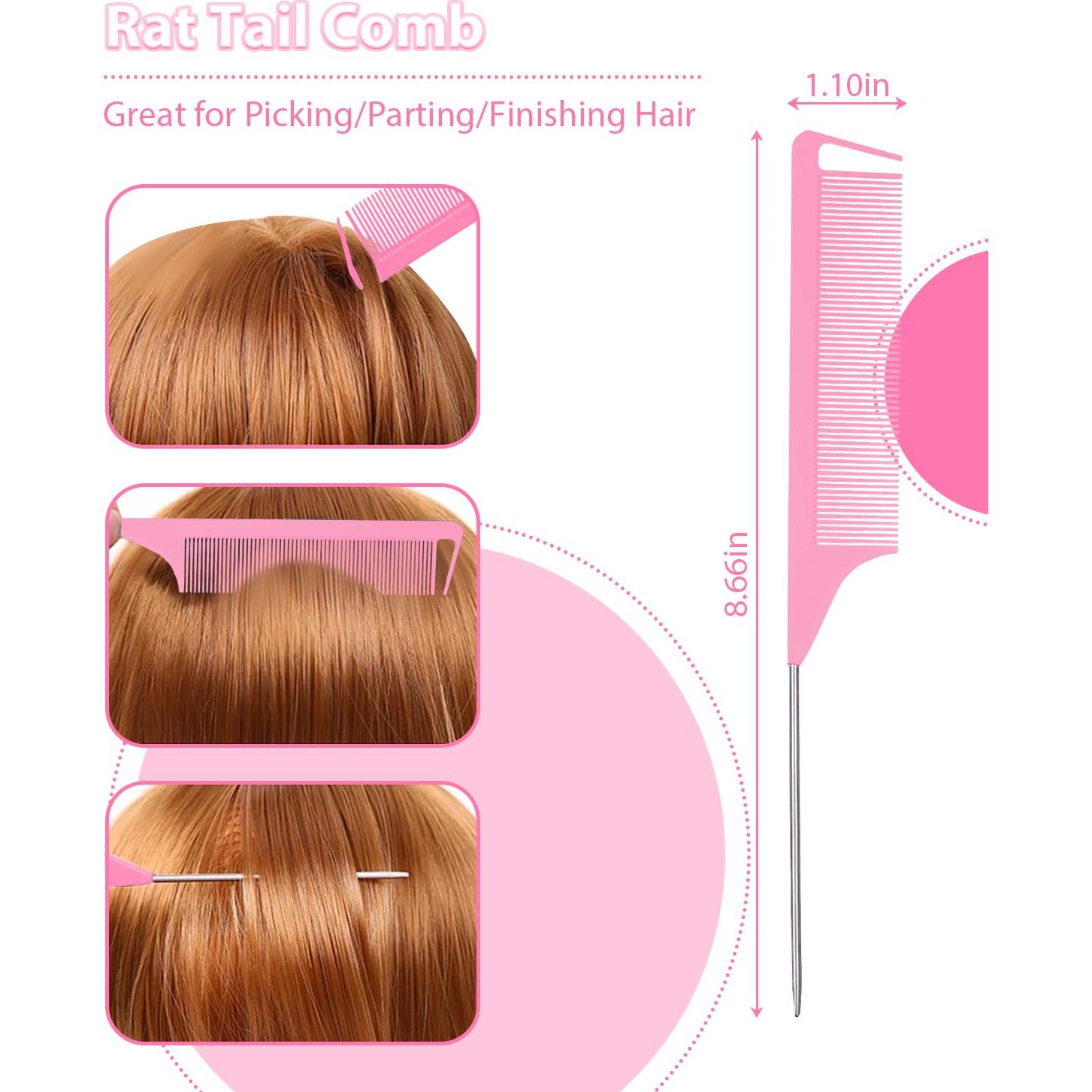 Juego de Cepillos y Peines para Cabello Slick Back - 3 Piezas