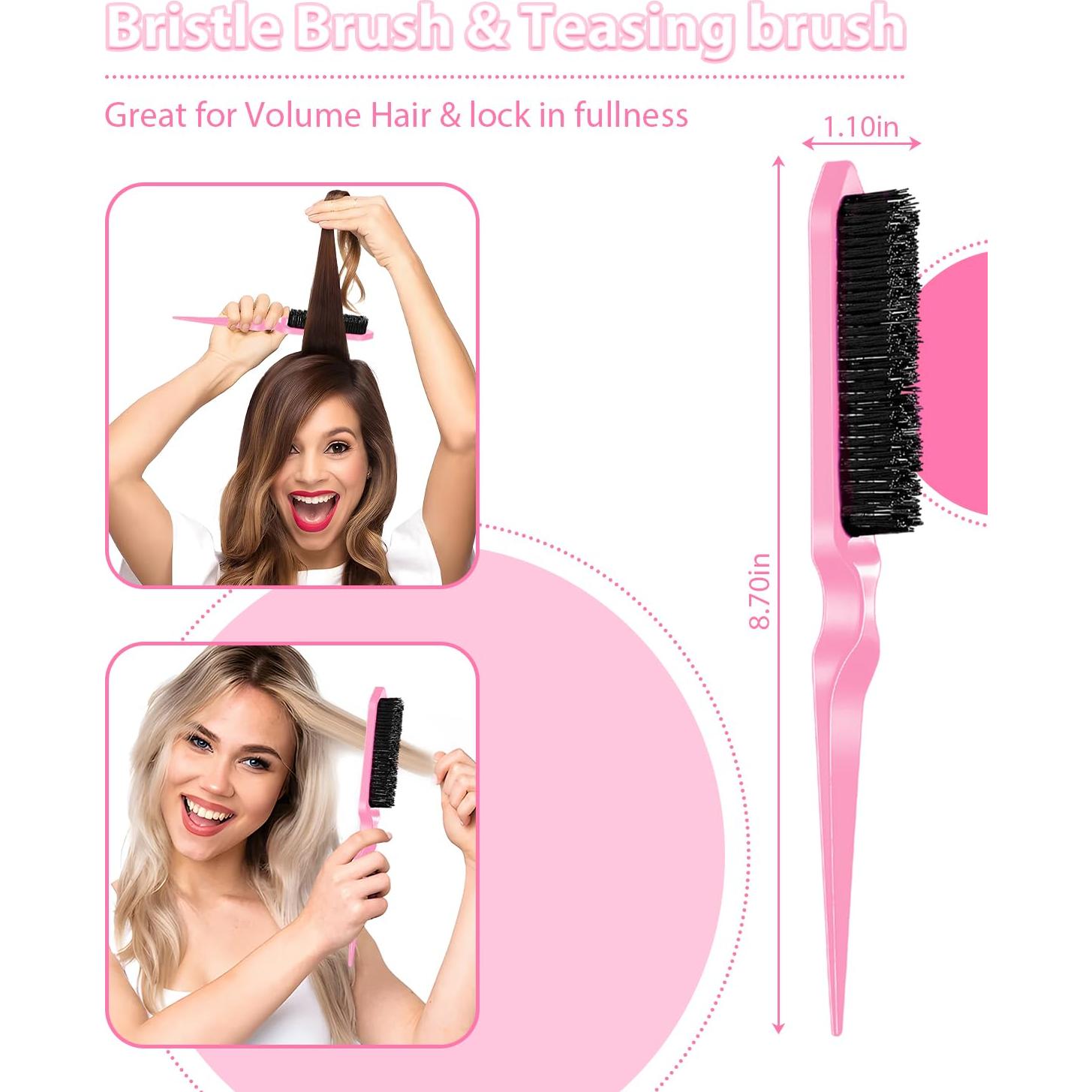 Juego de Cepillos y Peines para Cabello Slick Back - 3 Piezas