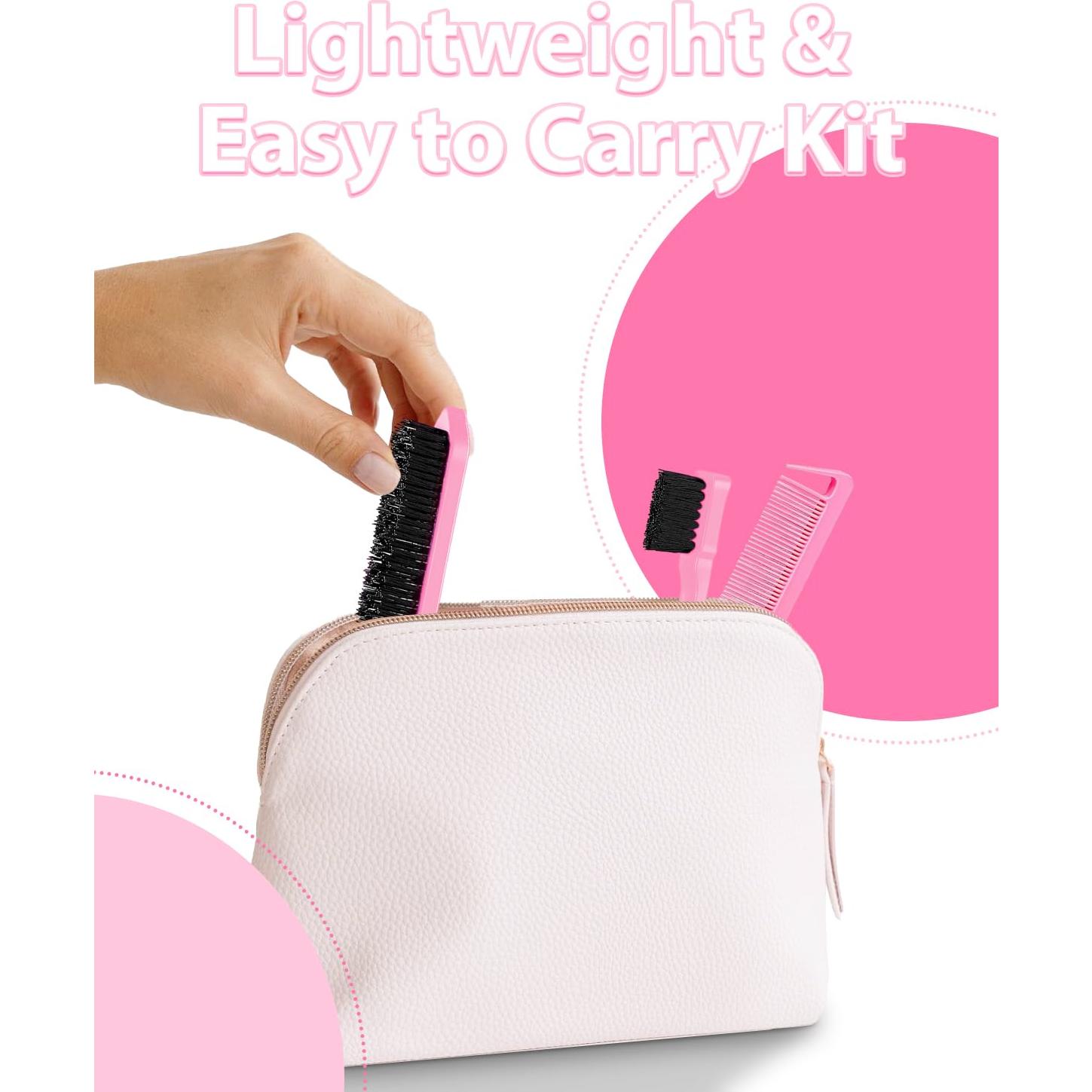 Juego de Cepillos y Peines para Cabello Slick Back - 3 Piezas