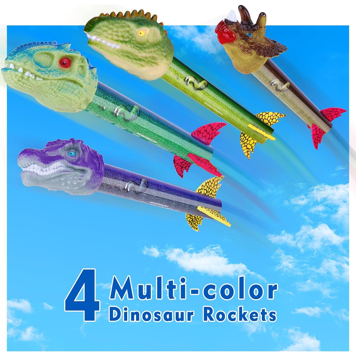 Lanzador de Cohetes Dinosaurio Gizzjoy 4 Cohetes 30,48 m