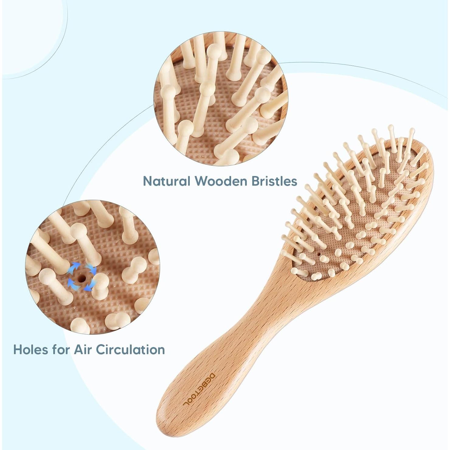 Juego de Cepillo y Peine para Bebés DEBETOOL - Madera Suave