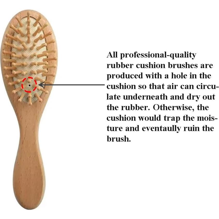 Conjunto Cepillo y Peine Bebé PandaEar - Madera Natural 3 en 1