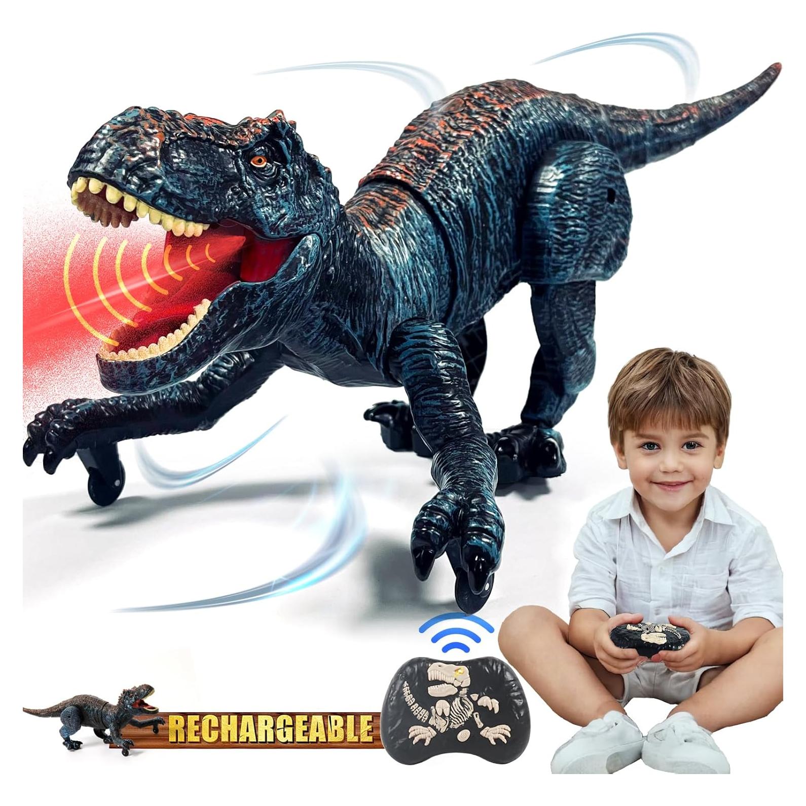 Dinosaurio RC Sunrad T-Rex con Luz y Rugido 26.9 cm