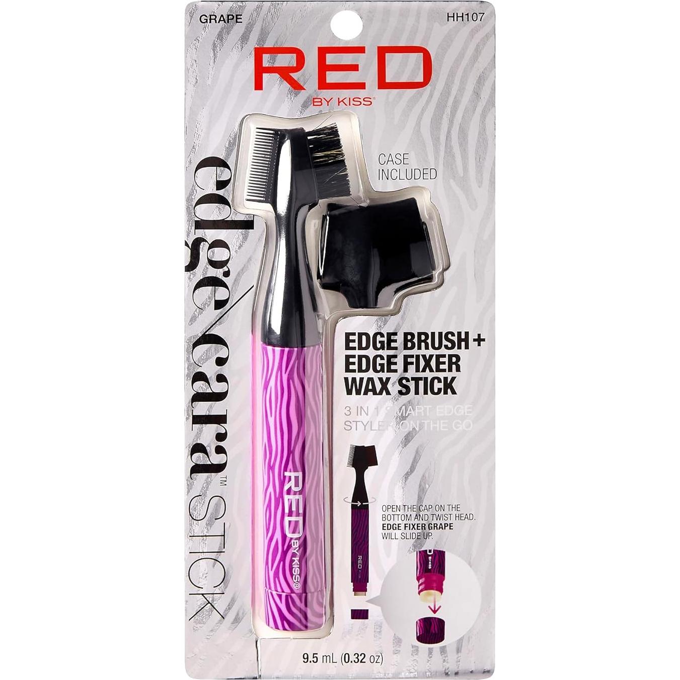 Cepillo de Bordes Red by Kiss 3 en 1 con Cera Fijadora