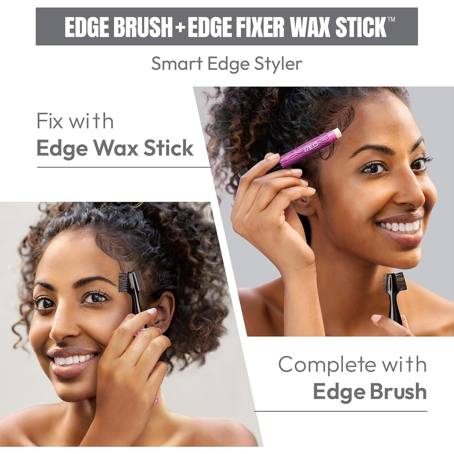 Cepillo de Bordes Red by Kiss 3 en 1 con Cera Fijadora