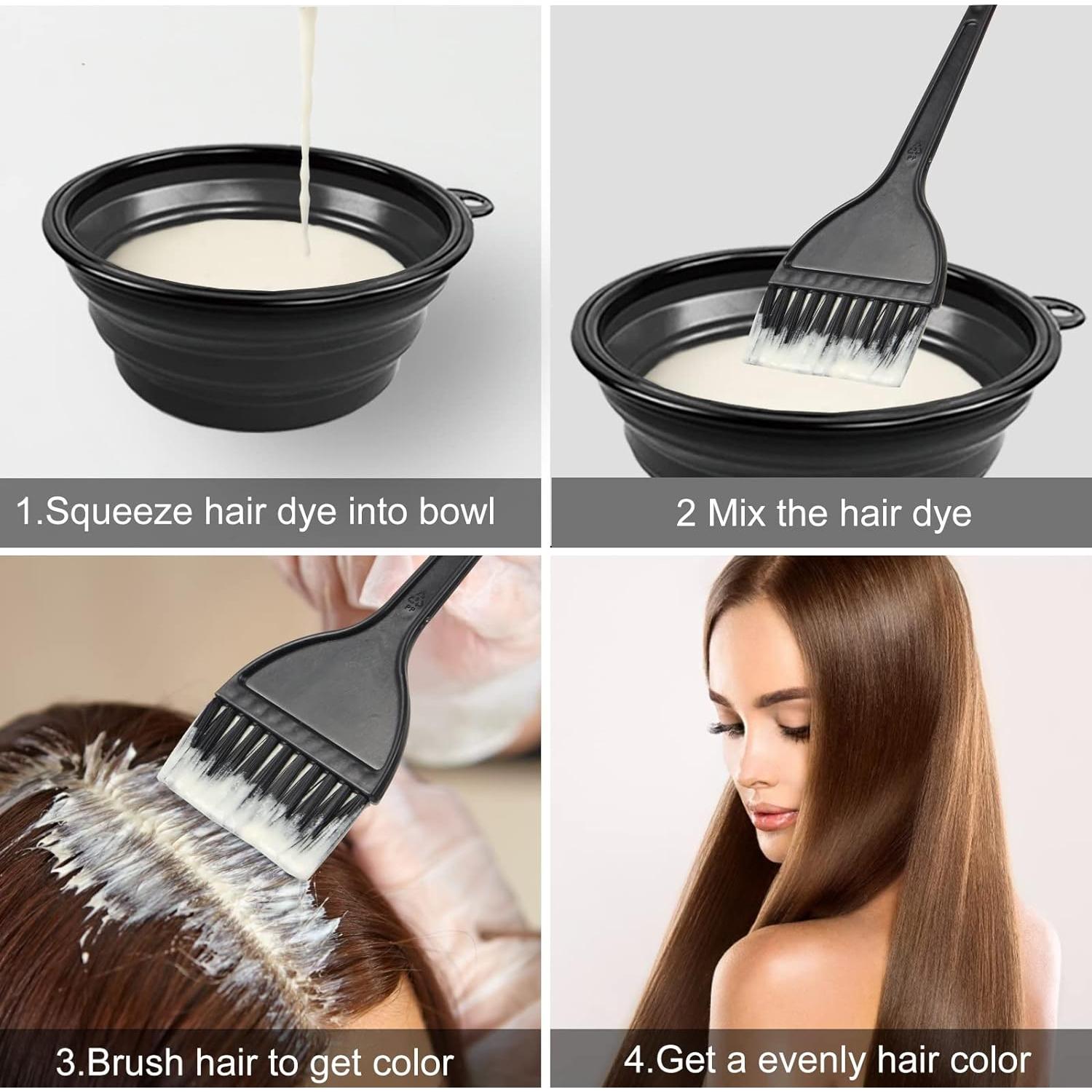 Kit de Coloración de Cabello Yexixsr - 5 Piezas con Brocha y Clips