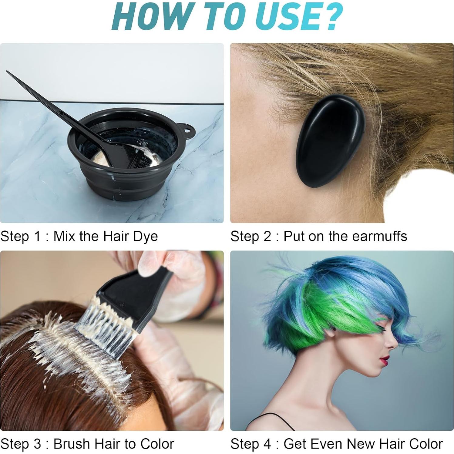 Kit de decoloración de cabello Xarchy 10 piezas con brochas y tazón