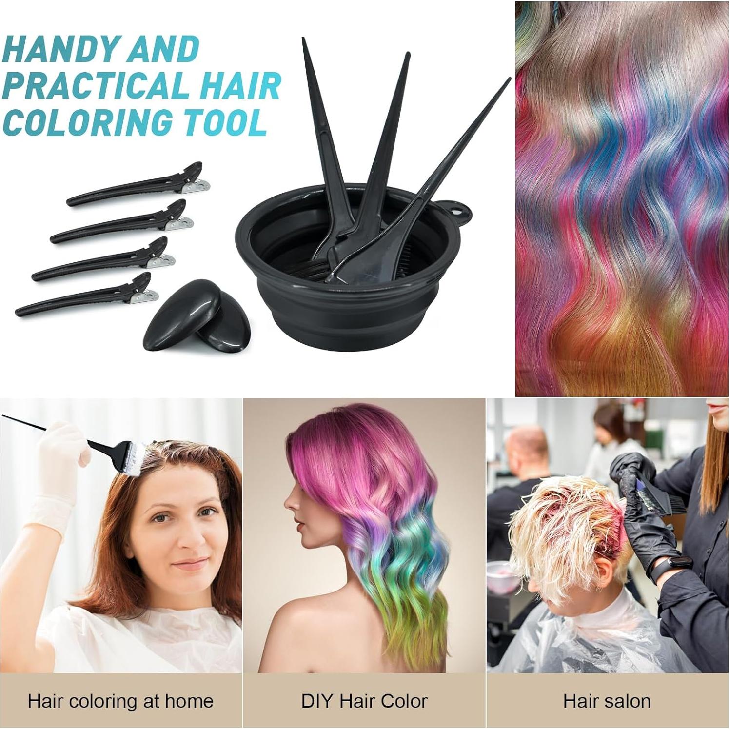 Kit de decoloración de cabello Xarchy 10 piezas con brochas y tazón