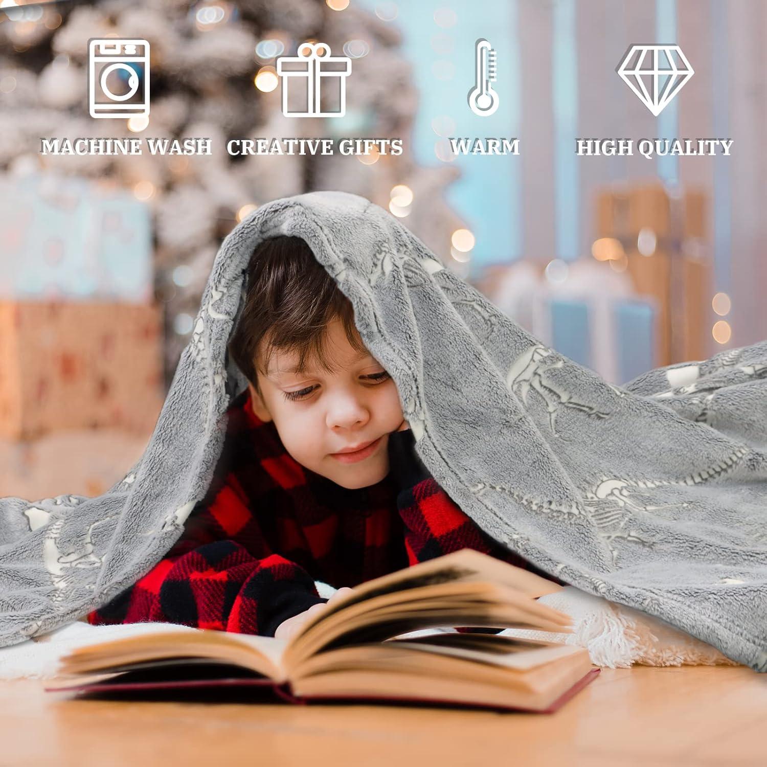 Manta Gitrat Dinosaurio Fluorescente 130x150 cm Brillante