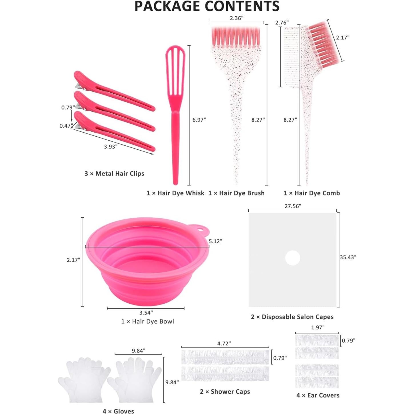 Kit de decoloración y tinte para cabello 19 piezas YOOVR