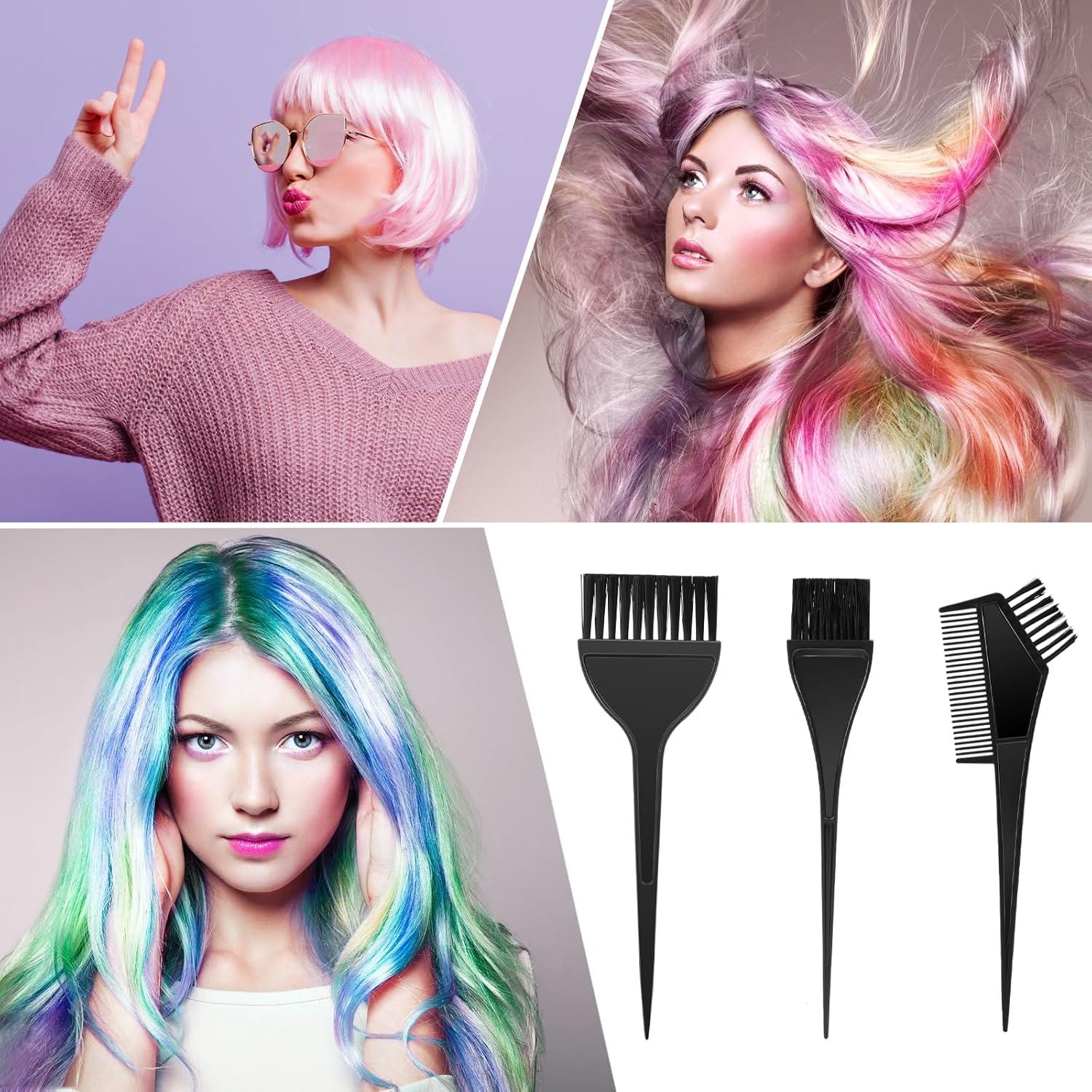 Kit de Brochas para Teñir el Cabello MOZEAT LENS 3 Piezas