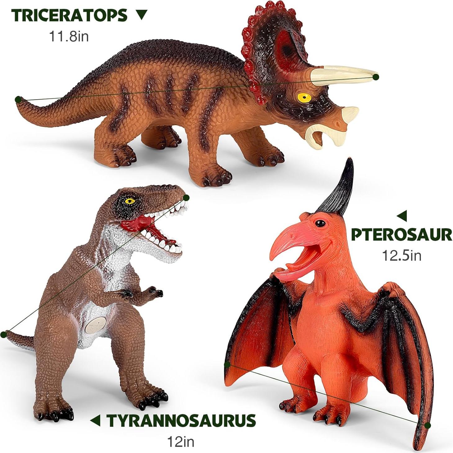 Juguetes de Dinosaurio Jumbo Kissdream 7 Piezas Realistas