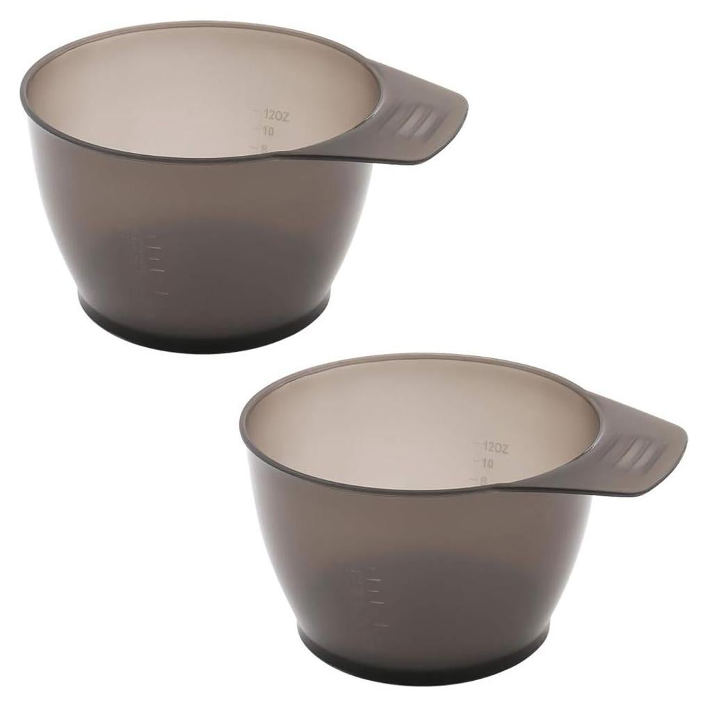 Tazones para Color de Cabello lasenersm - 2 Piezas, Negro Transparente