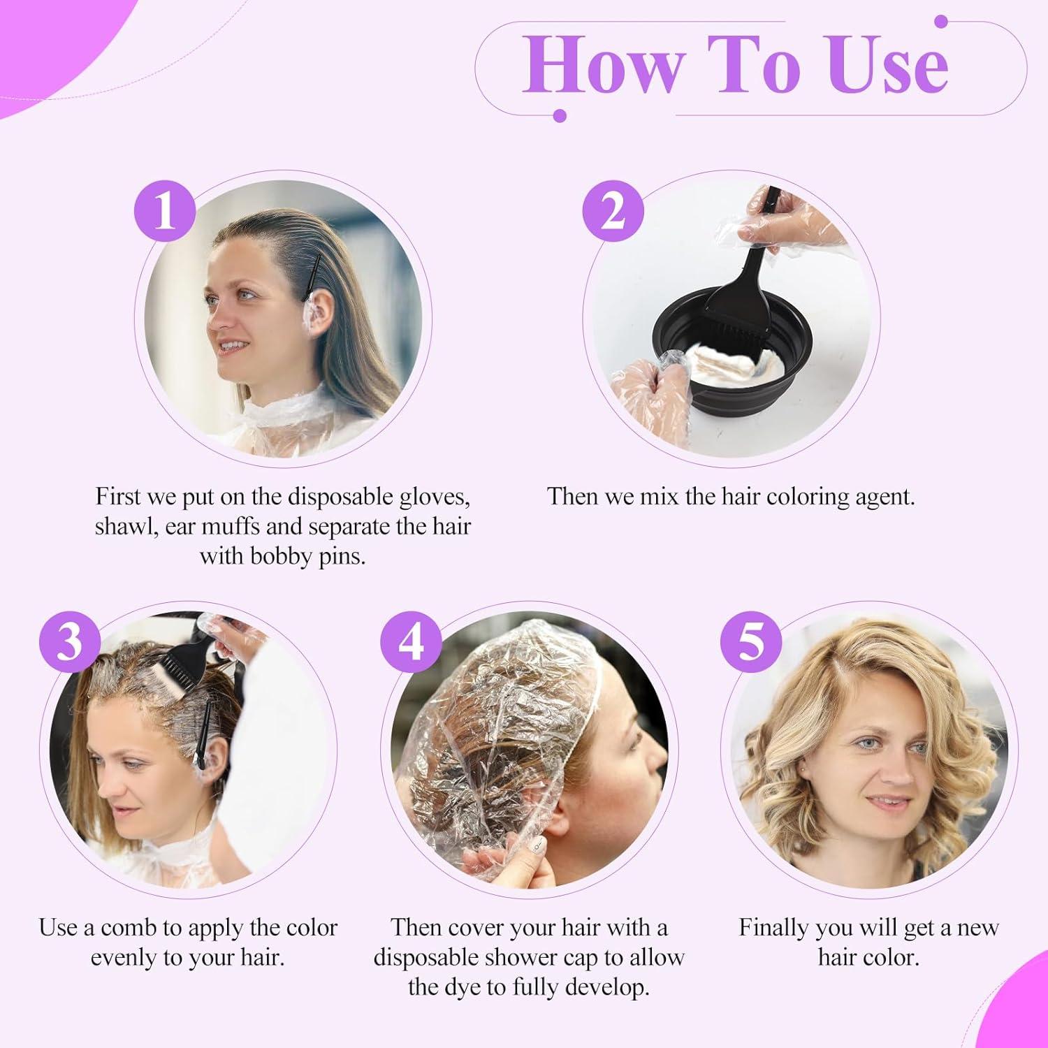 Kit de Tinte para Cabello Vivinin 18 Piezas con Brochas y Tazón