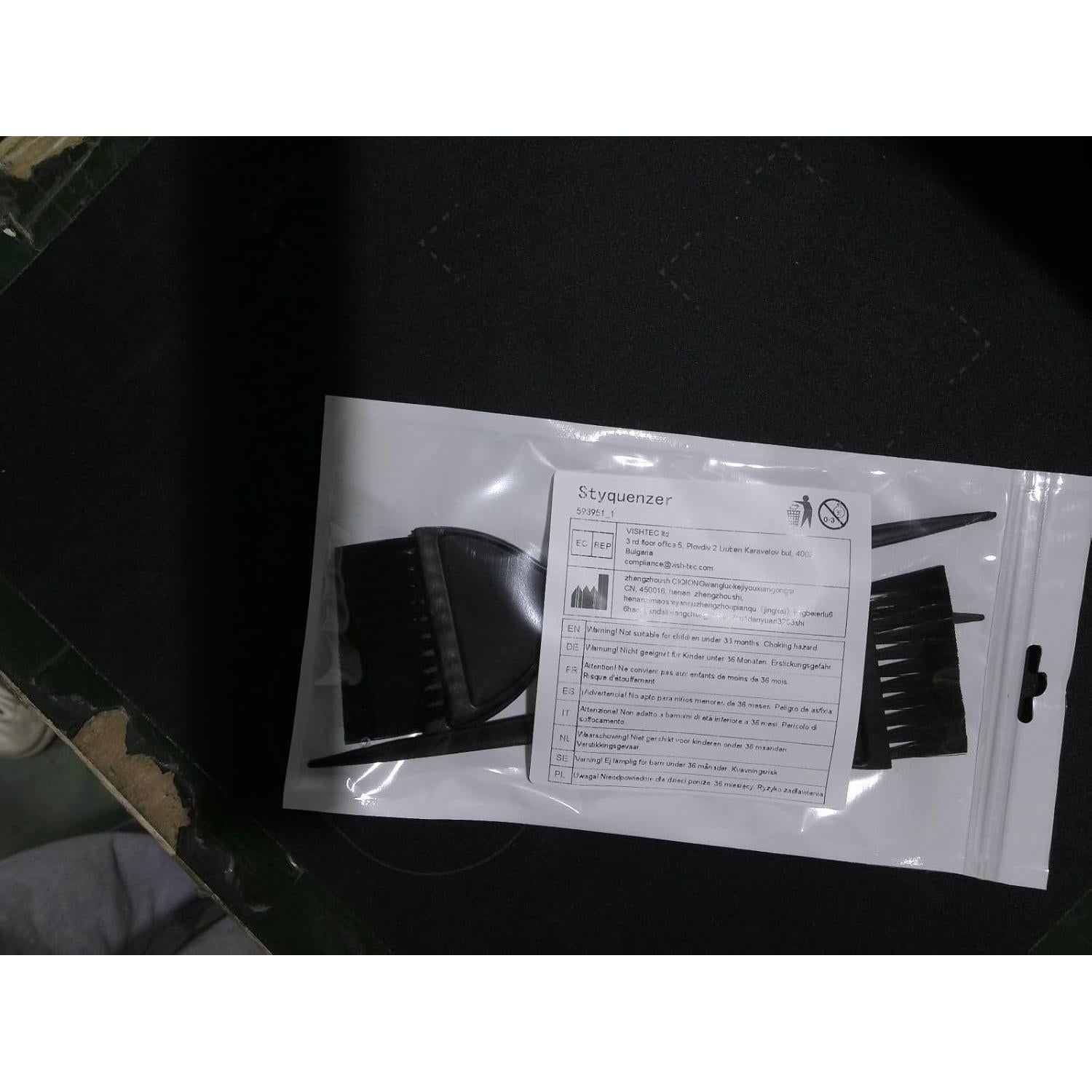 Brochas para Tinte de Cabello 3 Pcs Reutilizables Negro