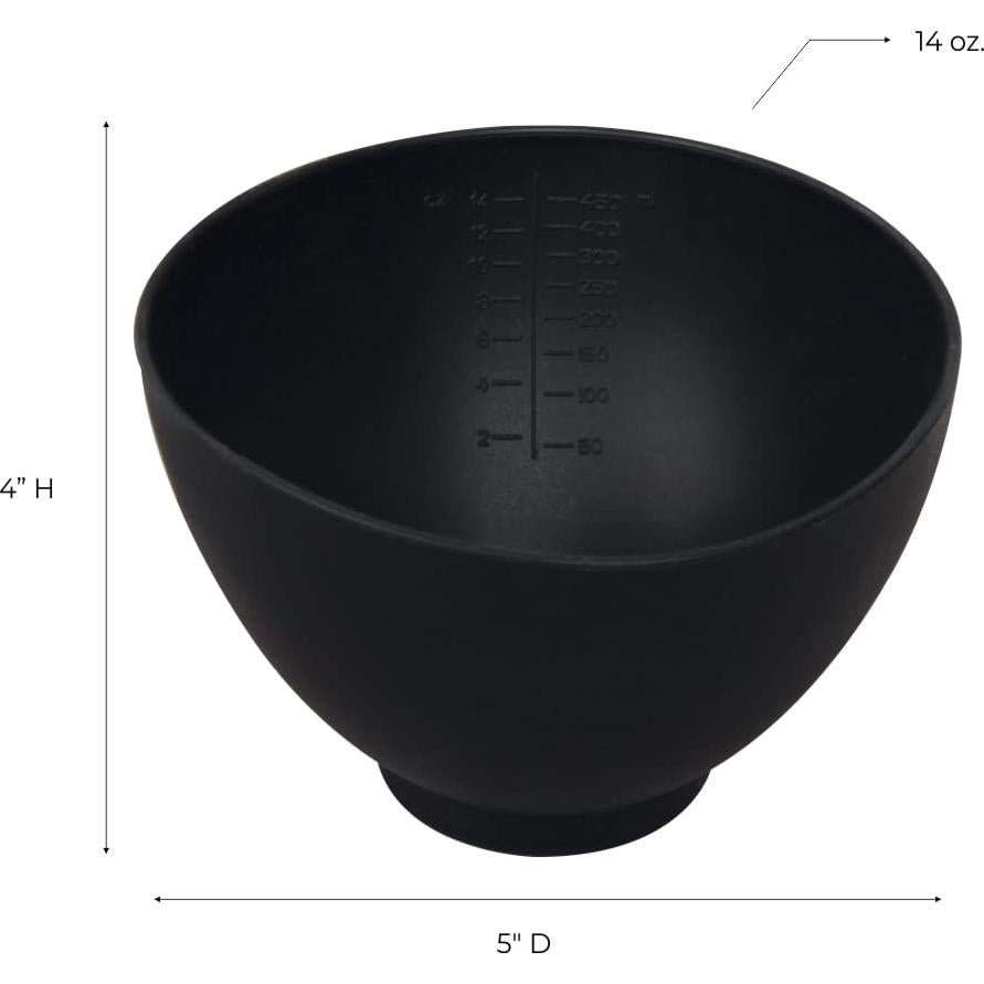 Tazón de Mezcla de Silicona ForPro 414 ml Negro Flexible