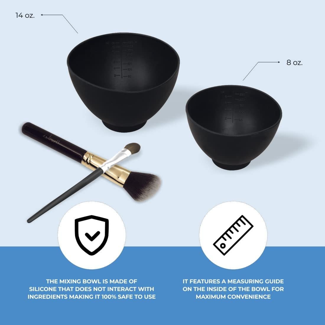 Tazón de Mezcla de Silicona ForPro 414 ml Negro Flexible