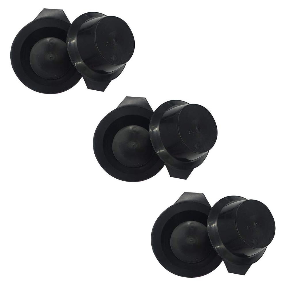 6 Tazones de Mezcla para Tinte de Cabello Negro Lasenersm