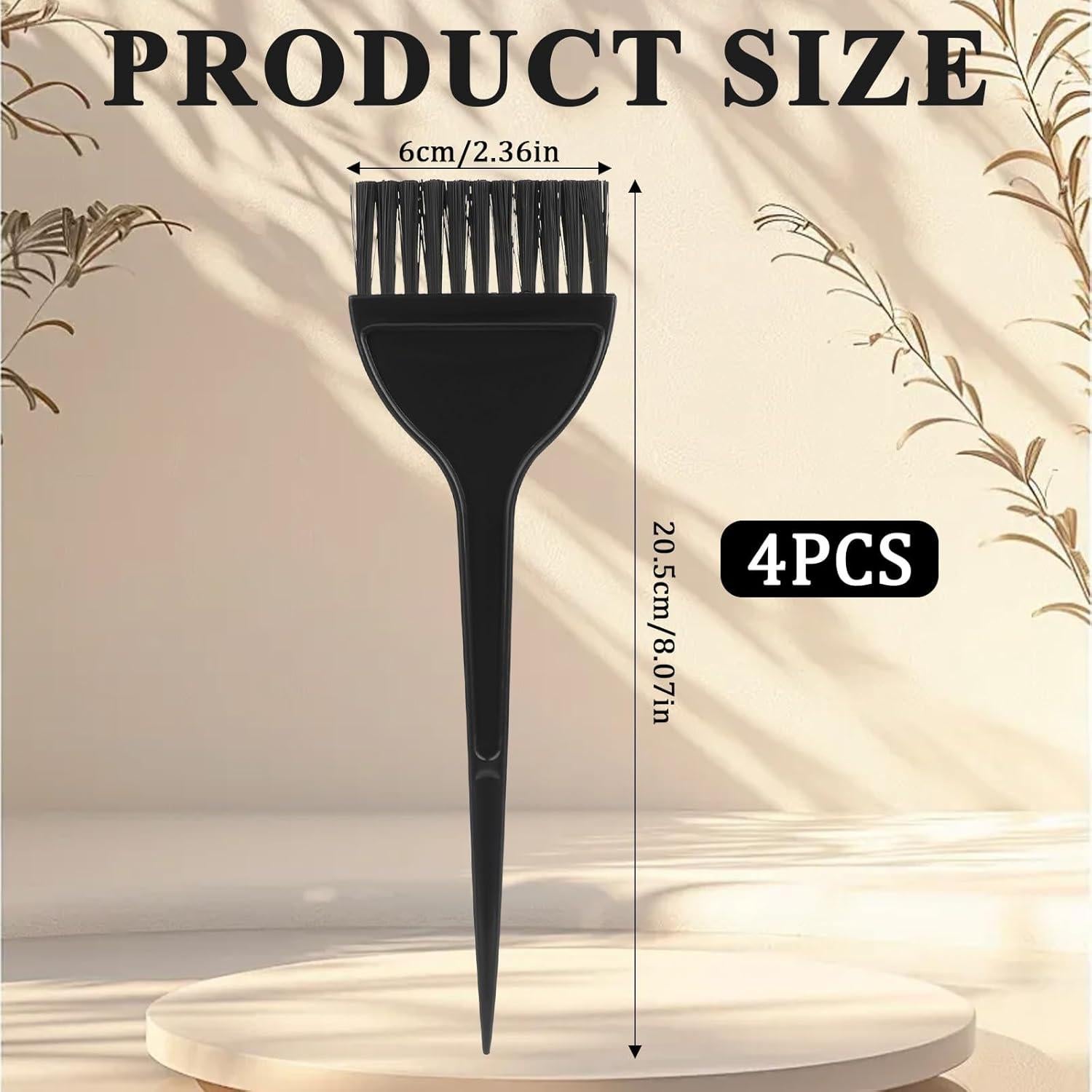 Juego de 4 Pinceles para Teñir el Cabello YQQYG - Negro