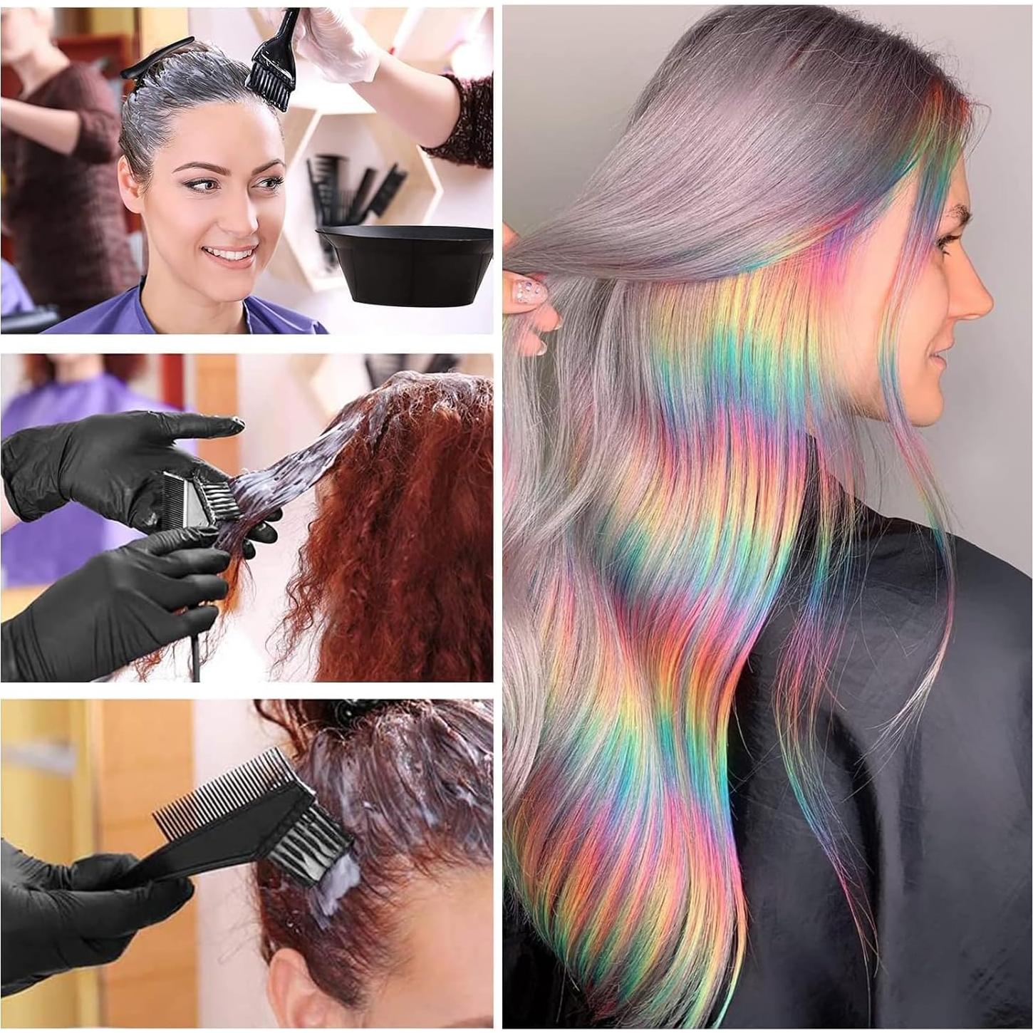 Juego de Brochas y Cuencos para Tinte de Cabello Much Hotter, 4 Piezas