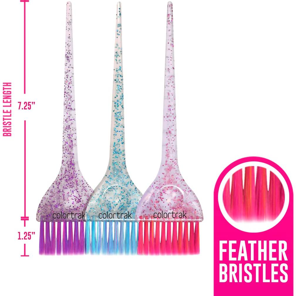 Set de 3 Pinceles de Color para Cabello Colortrak - Cerdas Suaves