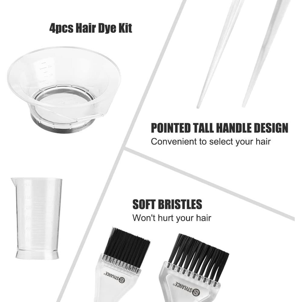 Kit de Tinte para Cabello Profesional Genérico 4 Piezas