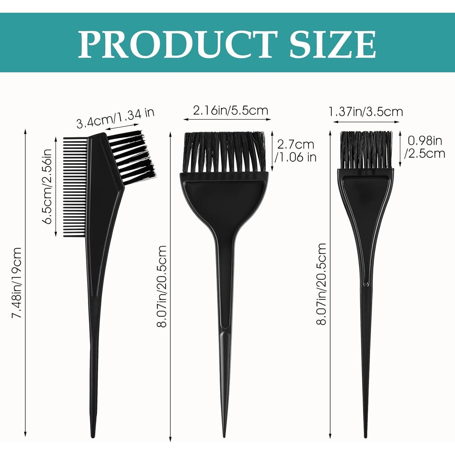 Set de 6 brochas para teñir Oruola - Color negro - Profesional