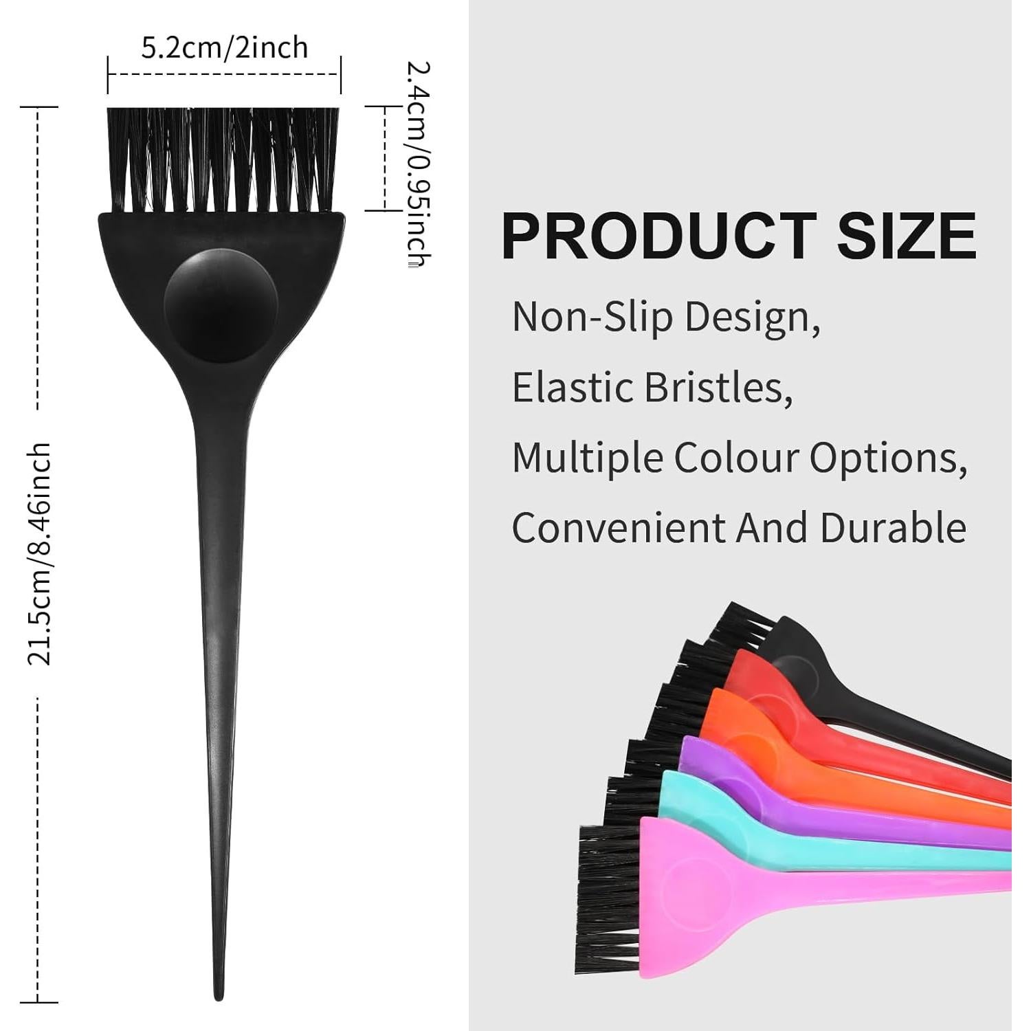 Set de 6 Brochas para Tinte de Cabello Ayzylpth - Colores Vibrantes