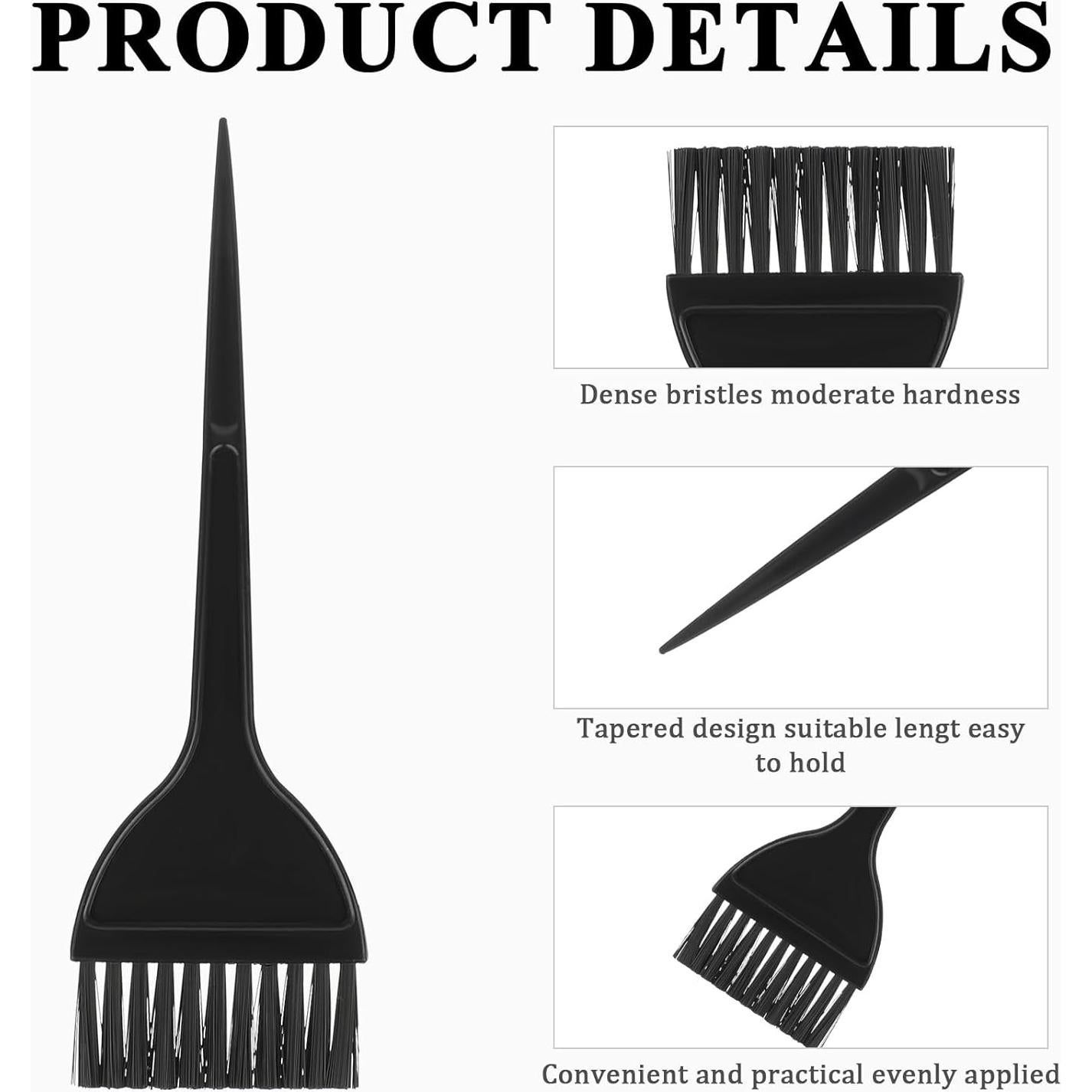 3 Brochas para Teñir el Cabello Ymapinc - Plástico Negro