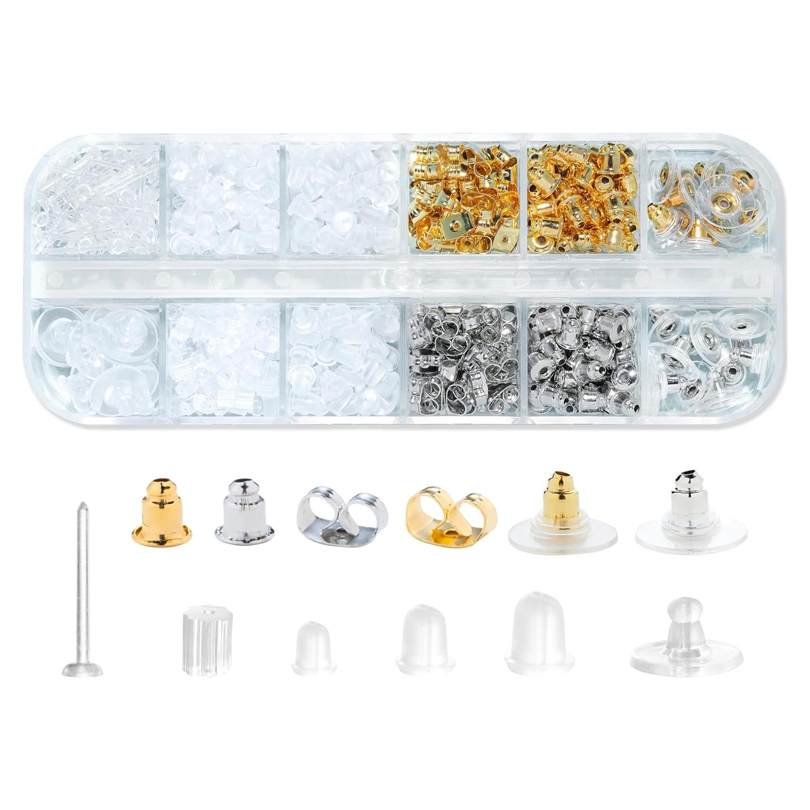 Respaldos de Pendientes Nkwuire 600 Piezas Silicona Hipoalergénica