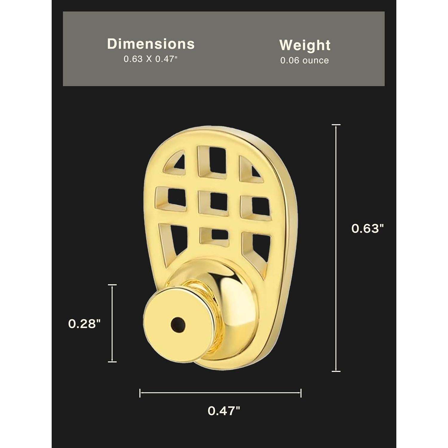 Resortes para Pendientes INUSO Baño de Oro 18K 4PCS Grandes