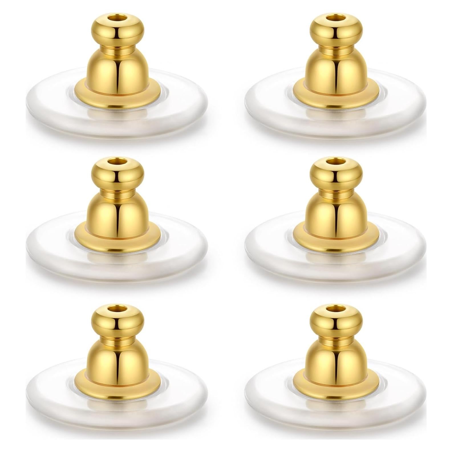 Respaldos de Aretes Moconar 12mm Dorado para Aretes Pesados