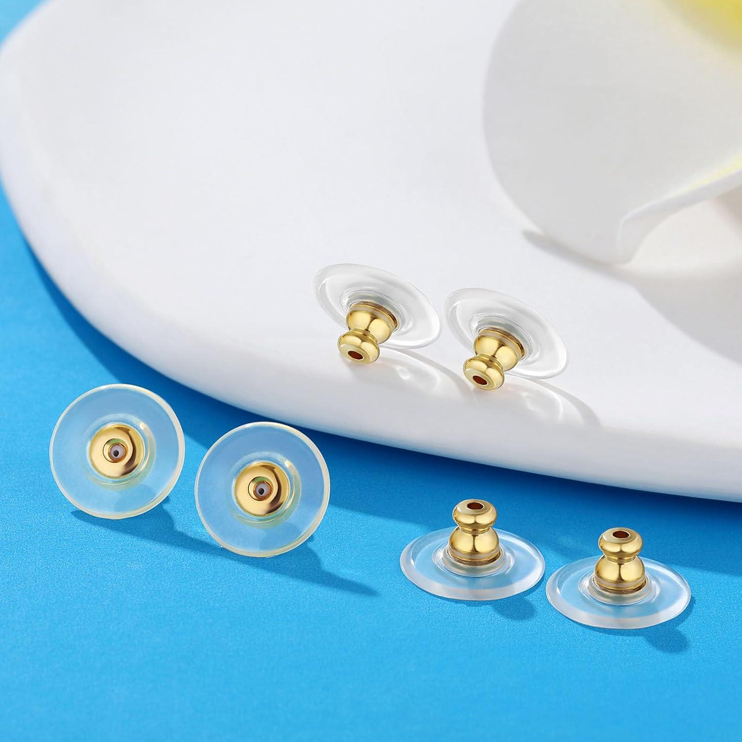 Respaldos de Aretes Moconar 12mm Dorado para Aretes Pesados