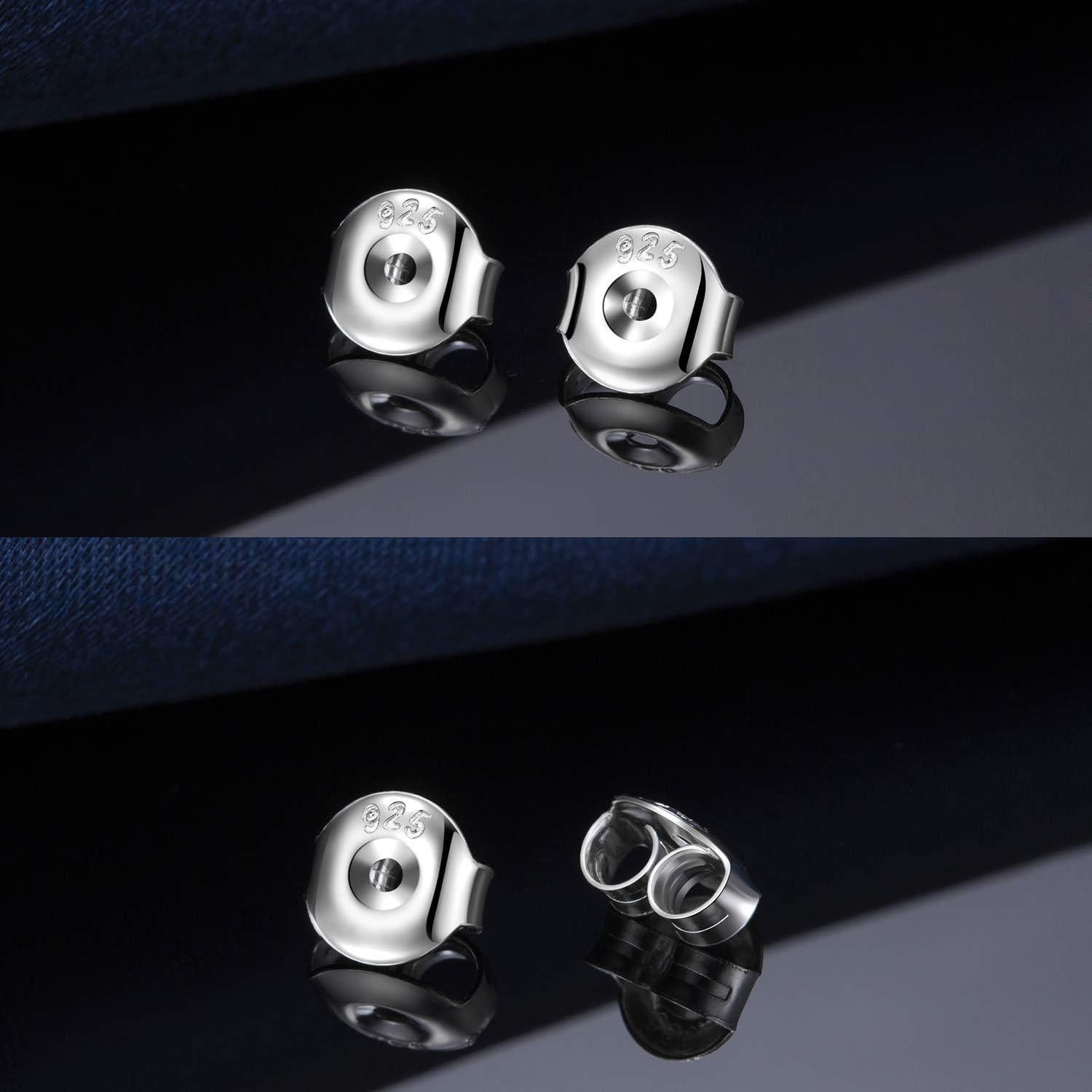 12 Piezas Respaldos de Aretes Plata 925 Baño Oro 18K Hipoalergénico
