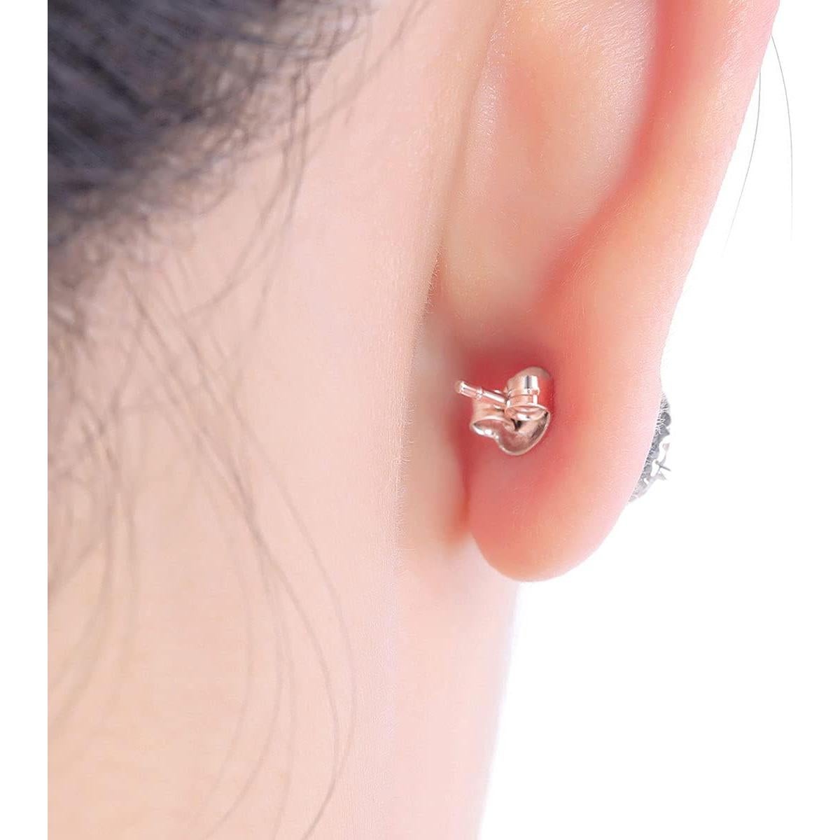 Respaldo de Pendientes DELECOE 6 Pares Hipoalergénico Oro y Plata